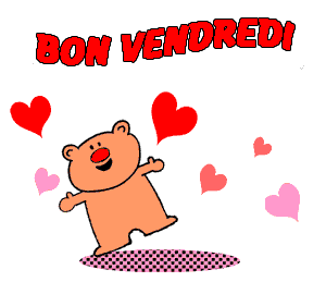 Gif animé Bon vendredi ourson